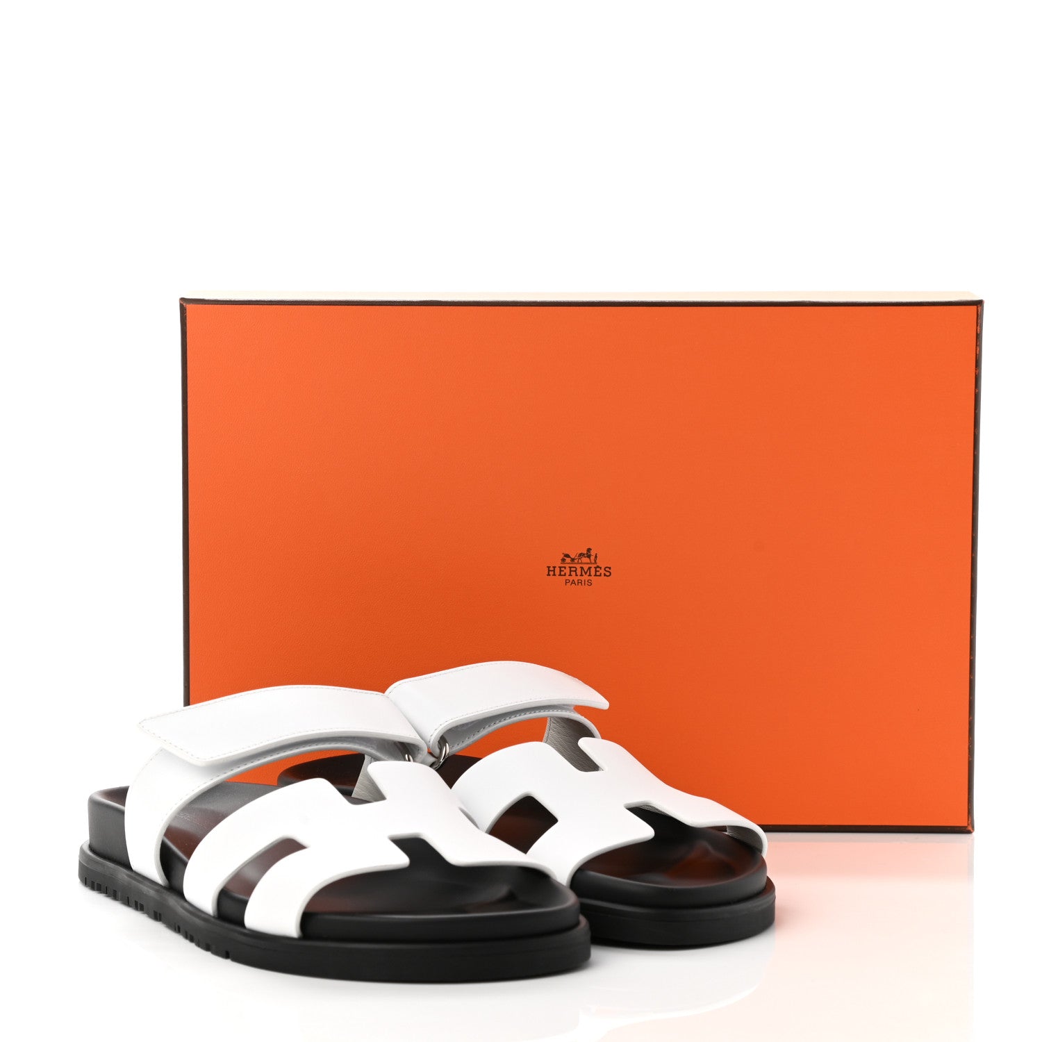 Hermes Calfskin Womens Chypre Sandals 36 White 9 of 9