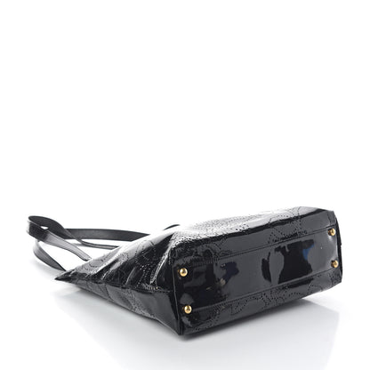 Chanel Patent Perforated Camellia Tote Black 3 of 9