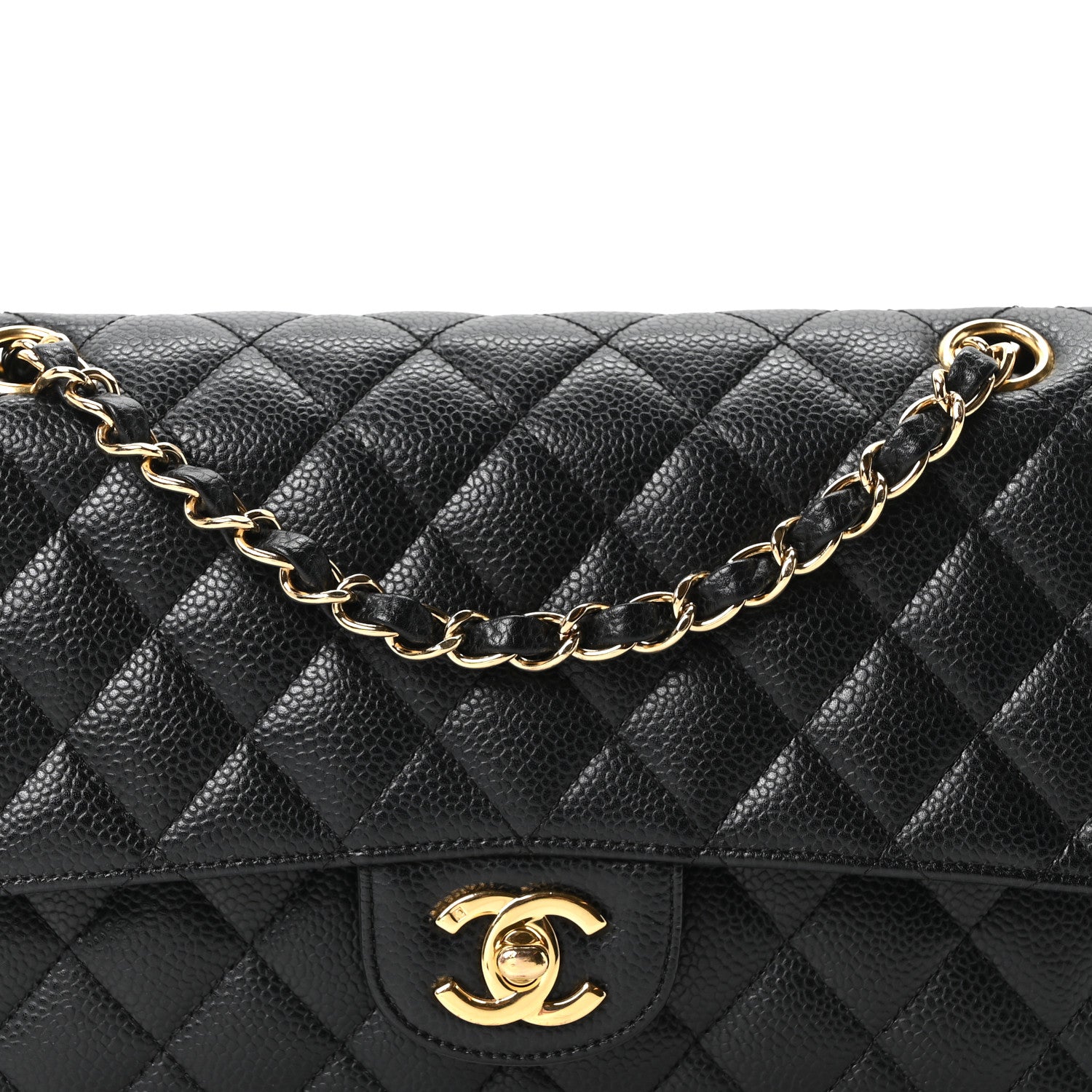 Chanel Caviar Quilted Medium Double Flap Black 8 of 11