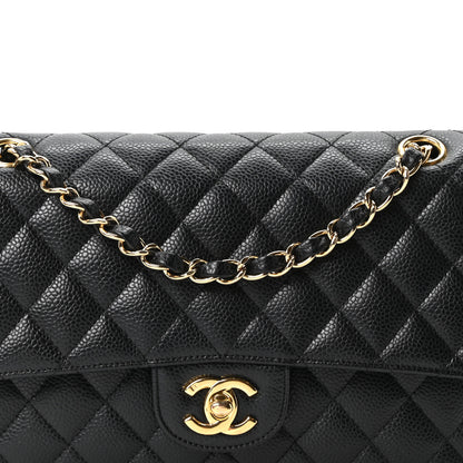 Chanel Caviar Quilted Medium Double Flap Black 8 of 11