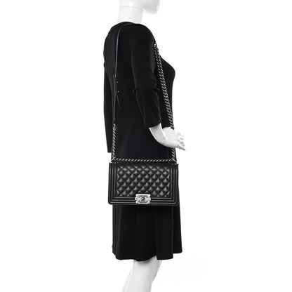 Chanel Caviar Quilted Medium Boy Flap Black 2 of 11