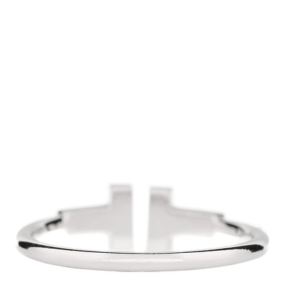 Tiffany 18K White Gold Diamond T Wire Ring 60 9.25 3 of 4