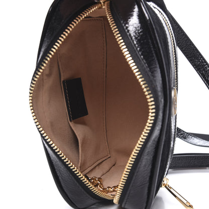 Gucci Suede Patent Web Mini Ophidia Shoulder Bag Black 5 of 9