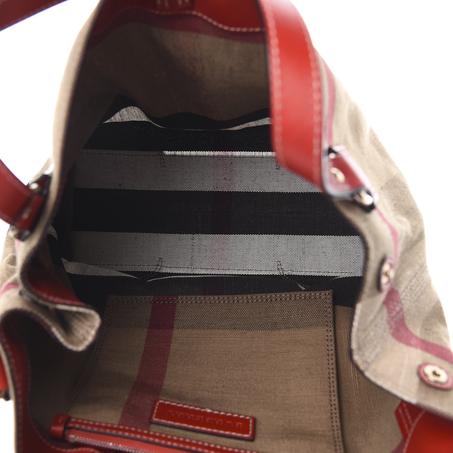Burberry Canvas Mega Check Medium Maidstone Cadmium Red 5 of 13