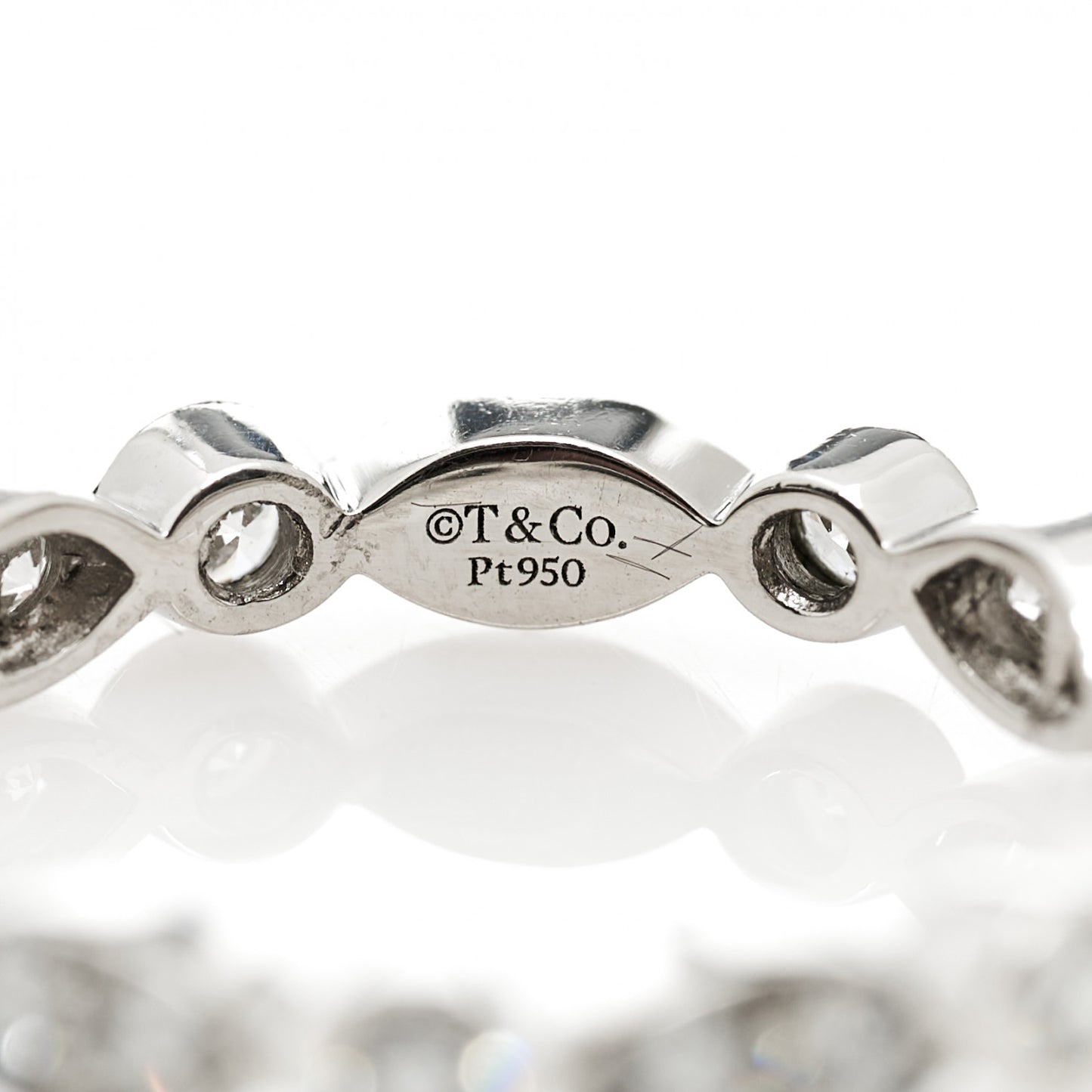 Platinum Diamond Jazz Band Ring 50 5.5