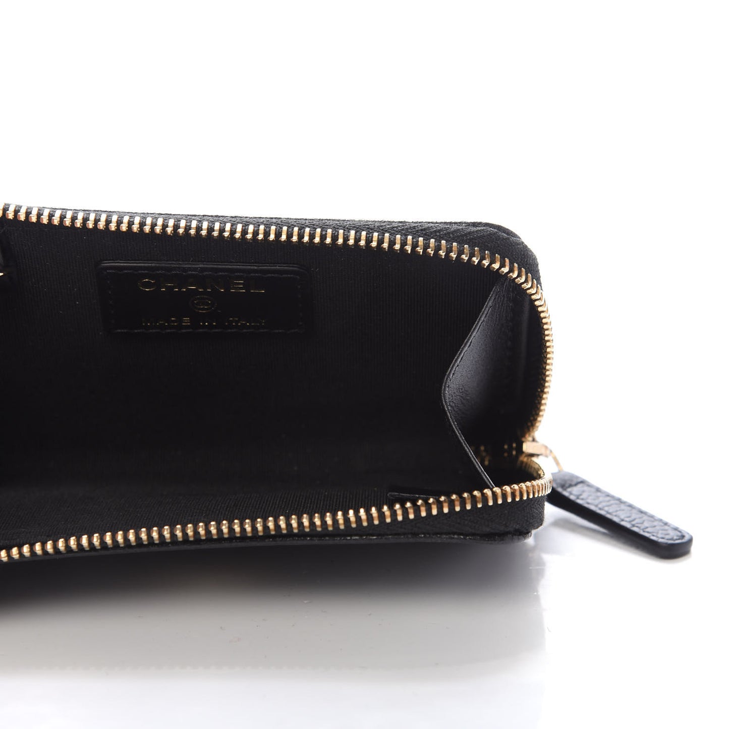 Caviar Camellia Embossed Key Holder Case Black