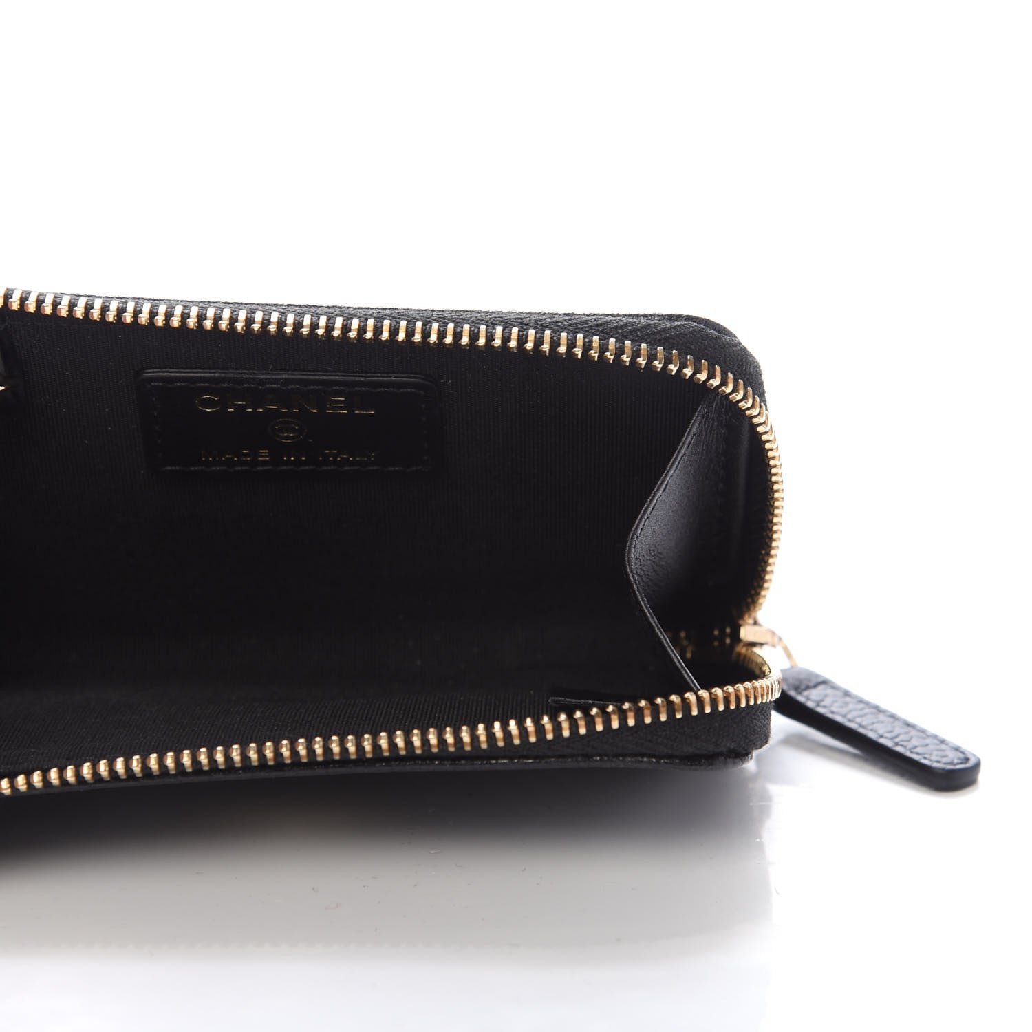 Chanel Caviar Camellia Embossed Key Holder Case Black 5 of 10