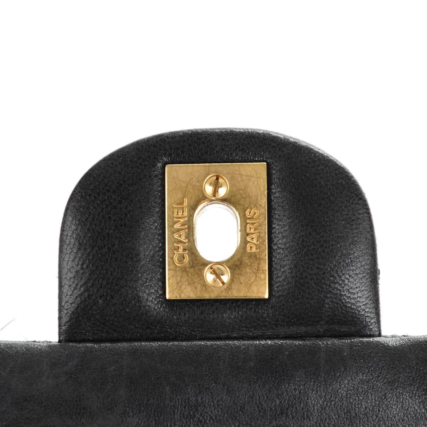 Lambskin Quilted Medium Double Flap Navy