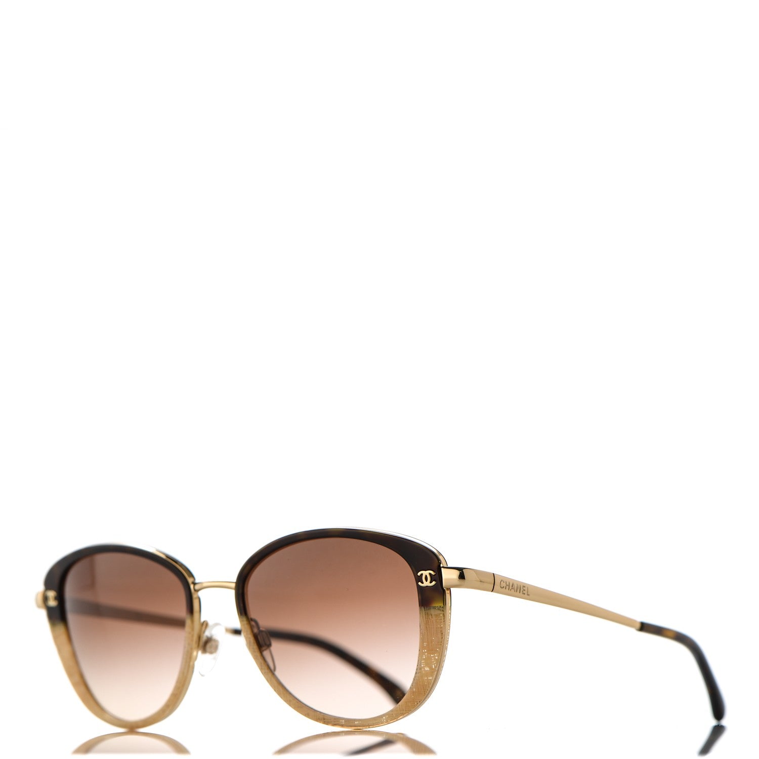 Chanel CC 4183 Sunglasses Beige Tortoise 1 of 8