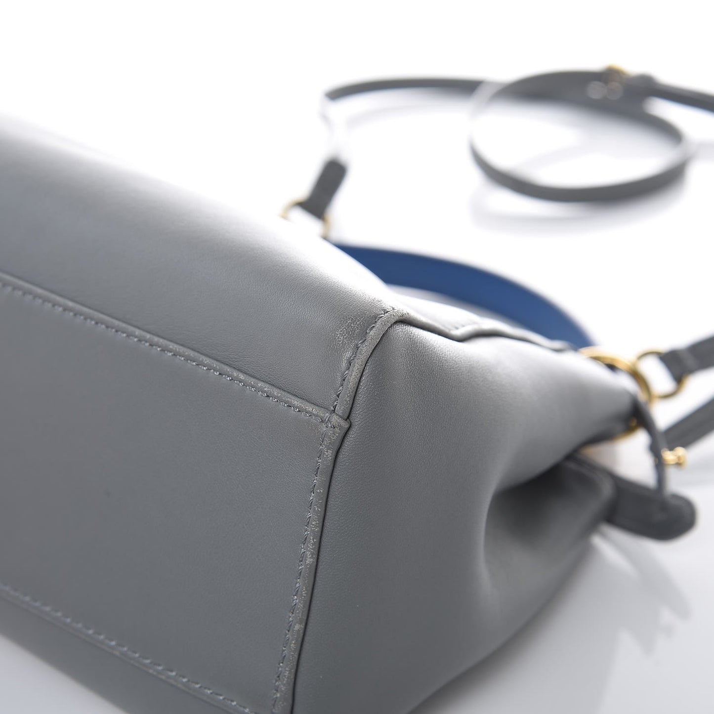 Nappa Colorblock Mini Peekaboo Iconic Satchel Grigio Chiaro Fragola Blue