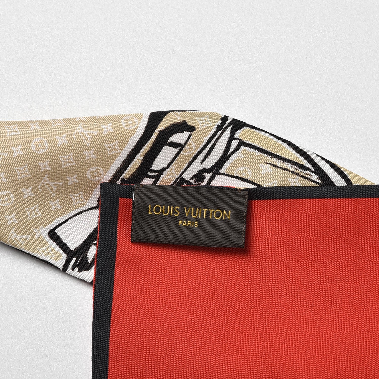 Louis Vuitton Silk Monogram Trunks Bandeau Brown 4 of 4