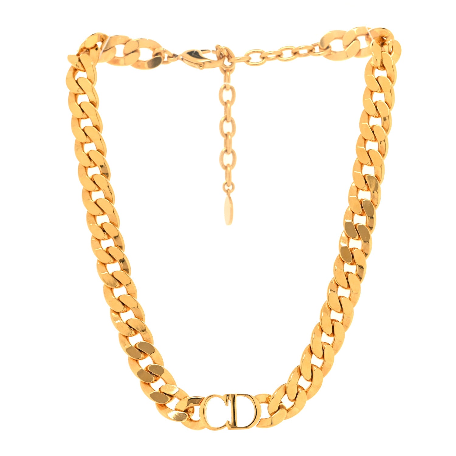 Christian Dior Metal Danseuse Etoile Chain Choker Necklace Gold 3 of 6