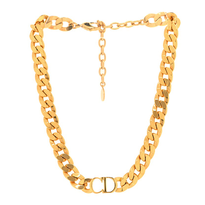 Christian Dior Metal Danseuse Etoile Chain Choker Necklace Gold 3 of 6