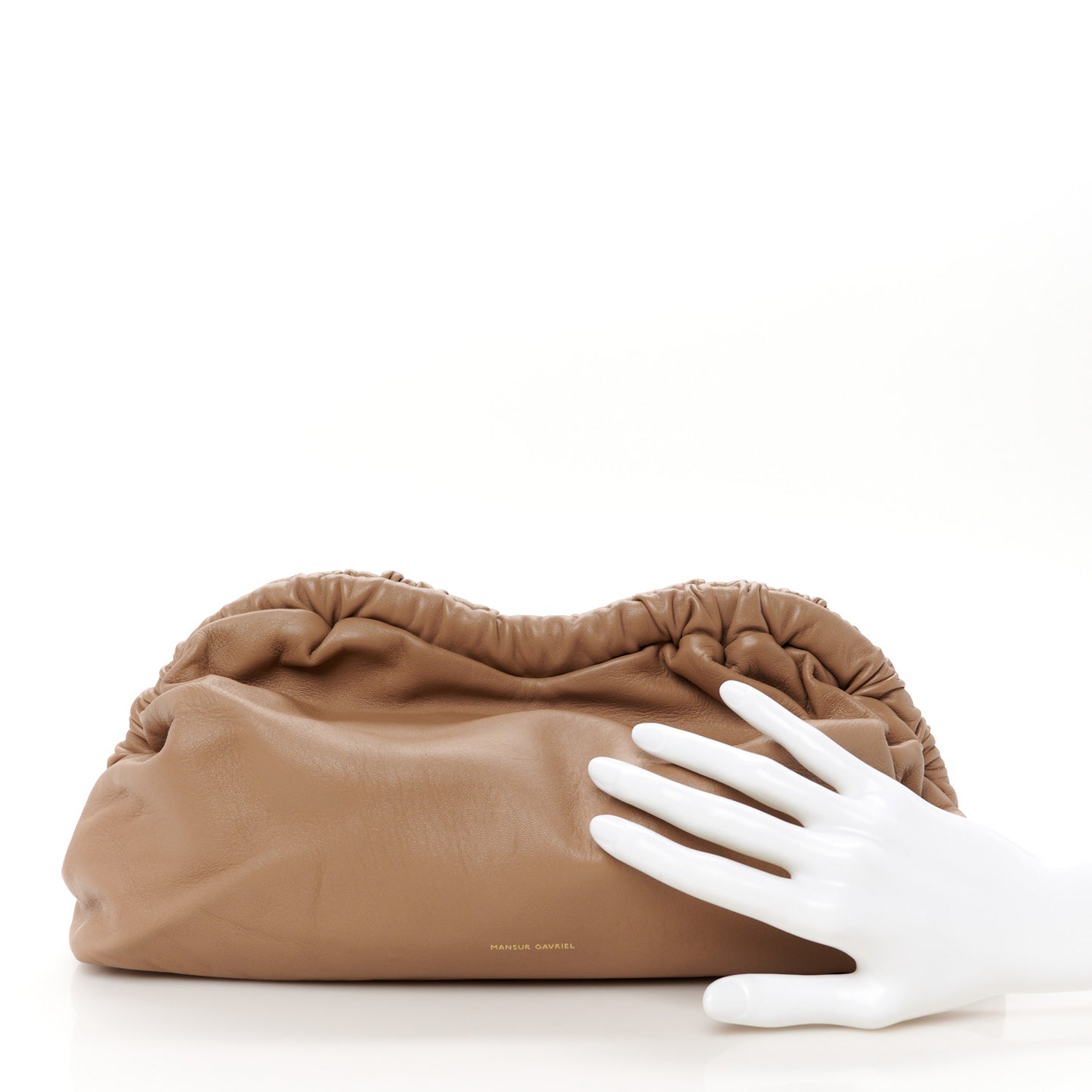 Lambskin Cloud Clutch Biscotto