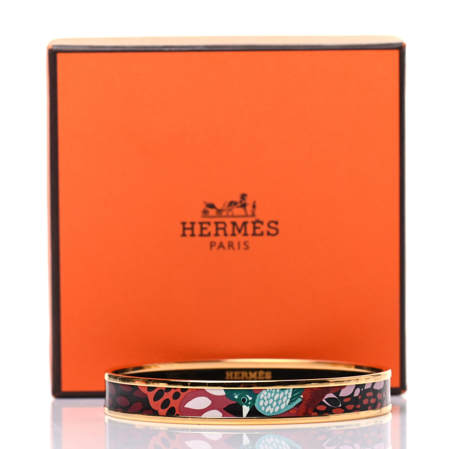 Enamel Printed Narrow Jungle Of Eden Bracelet 70 Rose Couture