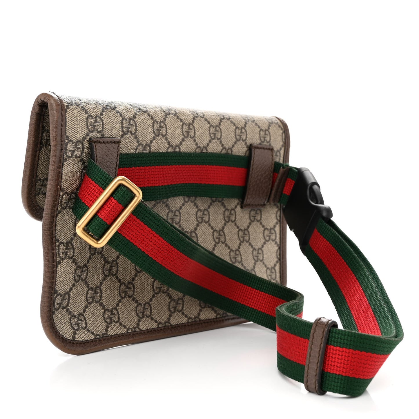 GG Supreme Monogram Neo Vintage Web Belt Bag Brown