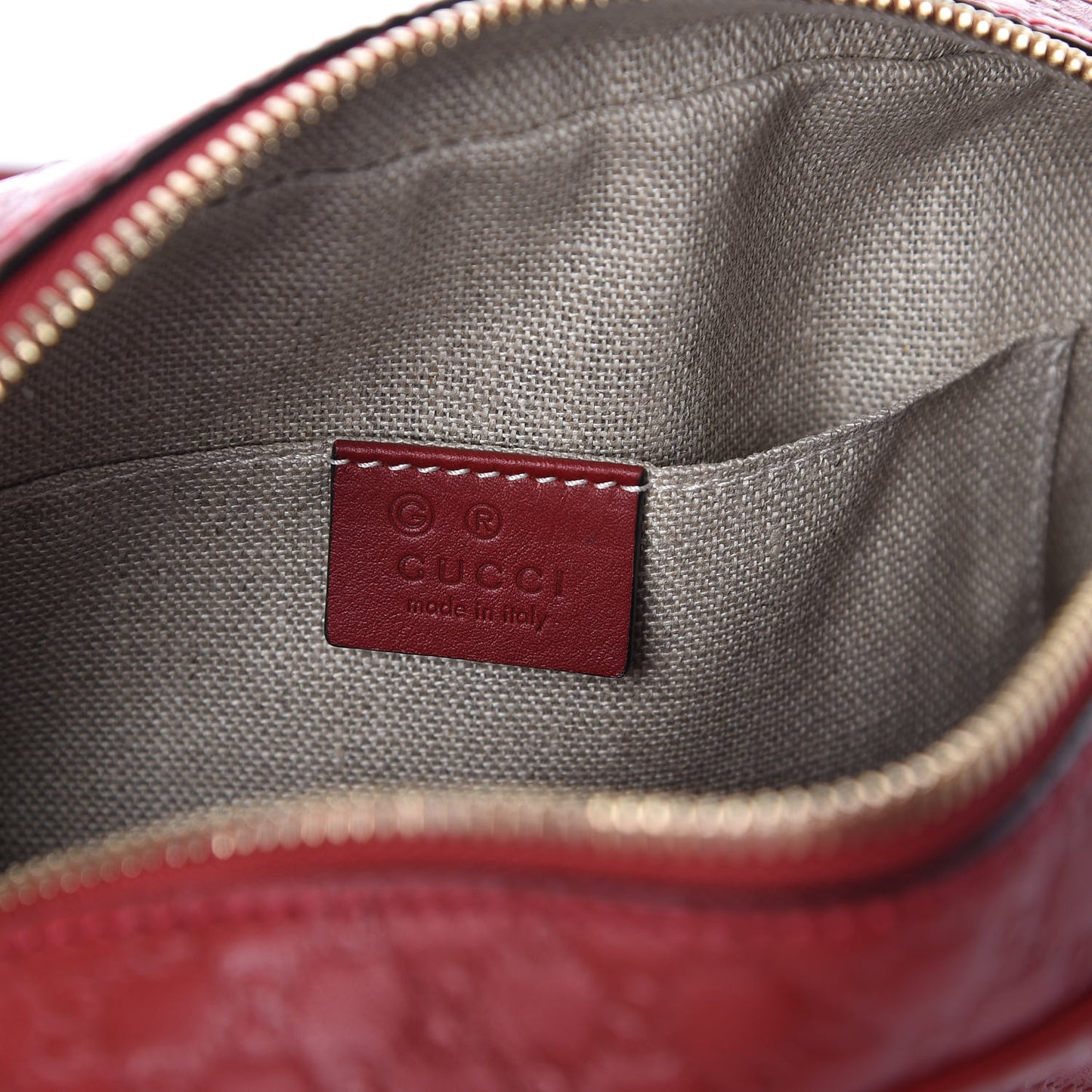 Microguccissima Mini Bree Messenger Bag Red