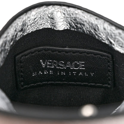 Versace Metallic Lambskin Medusa Chain Card Holder Silver 6 of 8