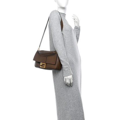 Fendi Cuoio Romano Selleria Large Baguette Fango Papavero 2 of 10