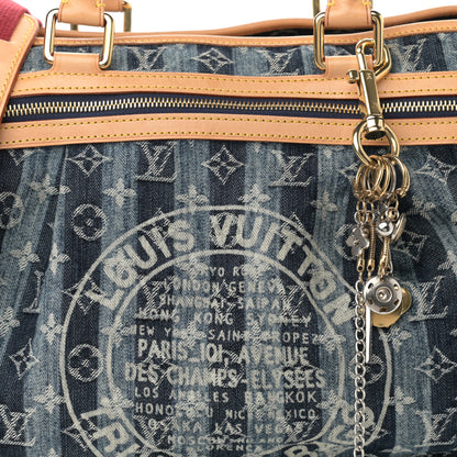Louis Vuitton Denim Raye Cabas GM 8 of 14