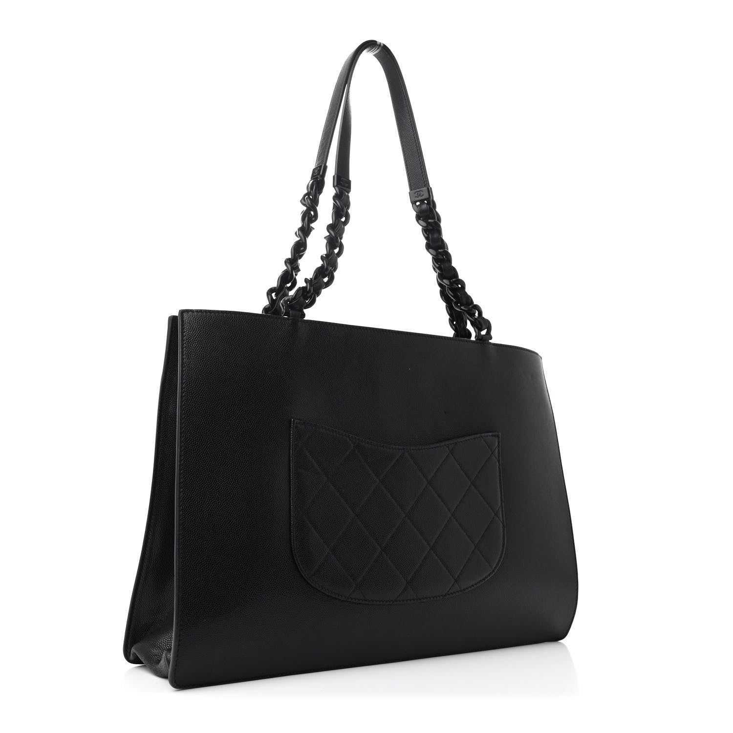 Chanel Caviar Quilted My Everything Large Shopping Tote Black 3 of 11