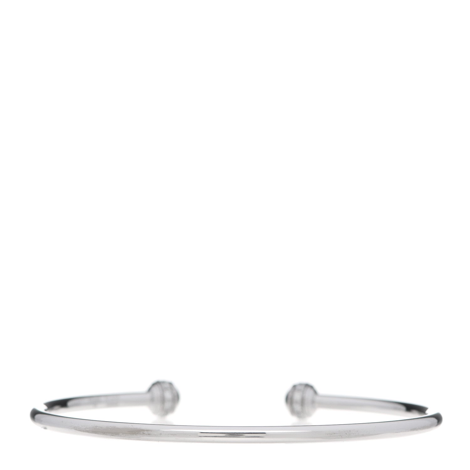 Piaget 18K White Gold Diamond Thin Possession Open Bangle Bracelet 3 of 5
