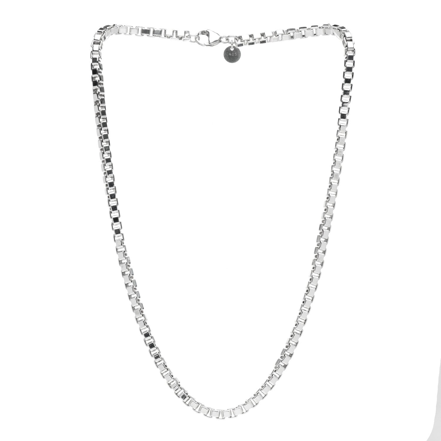 Tiffany Sterling Silver 4mm Venetian Link Necklace 3 of 4