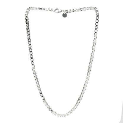 Tiffany Sterling Silver 4mm Venetian Link Necklace 3 of 4