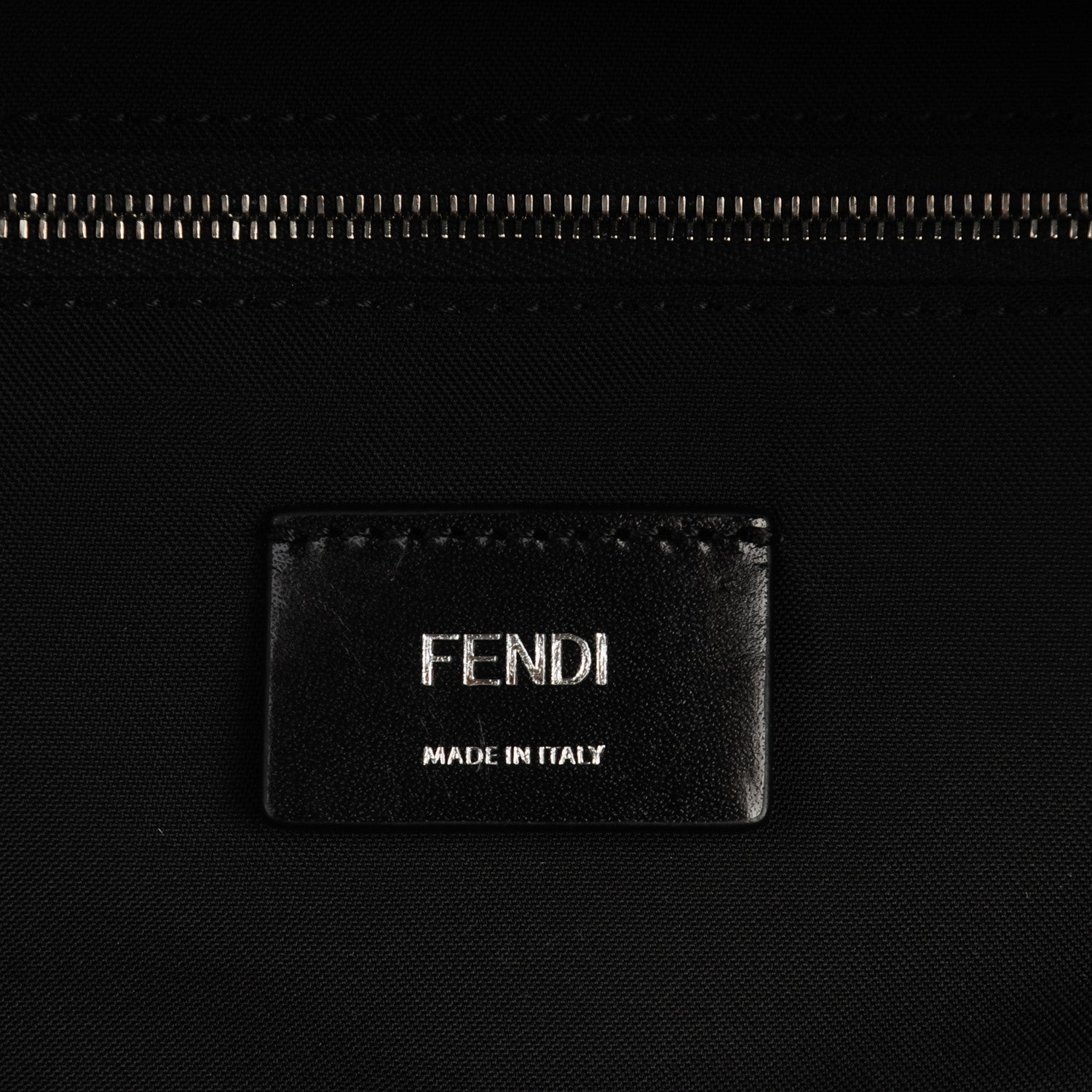Fendi Nylon Calfskin Shearling Emoticon Backpack Black 6 of 7