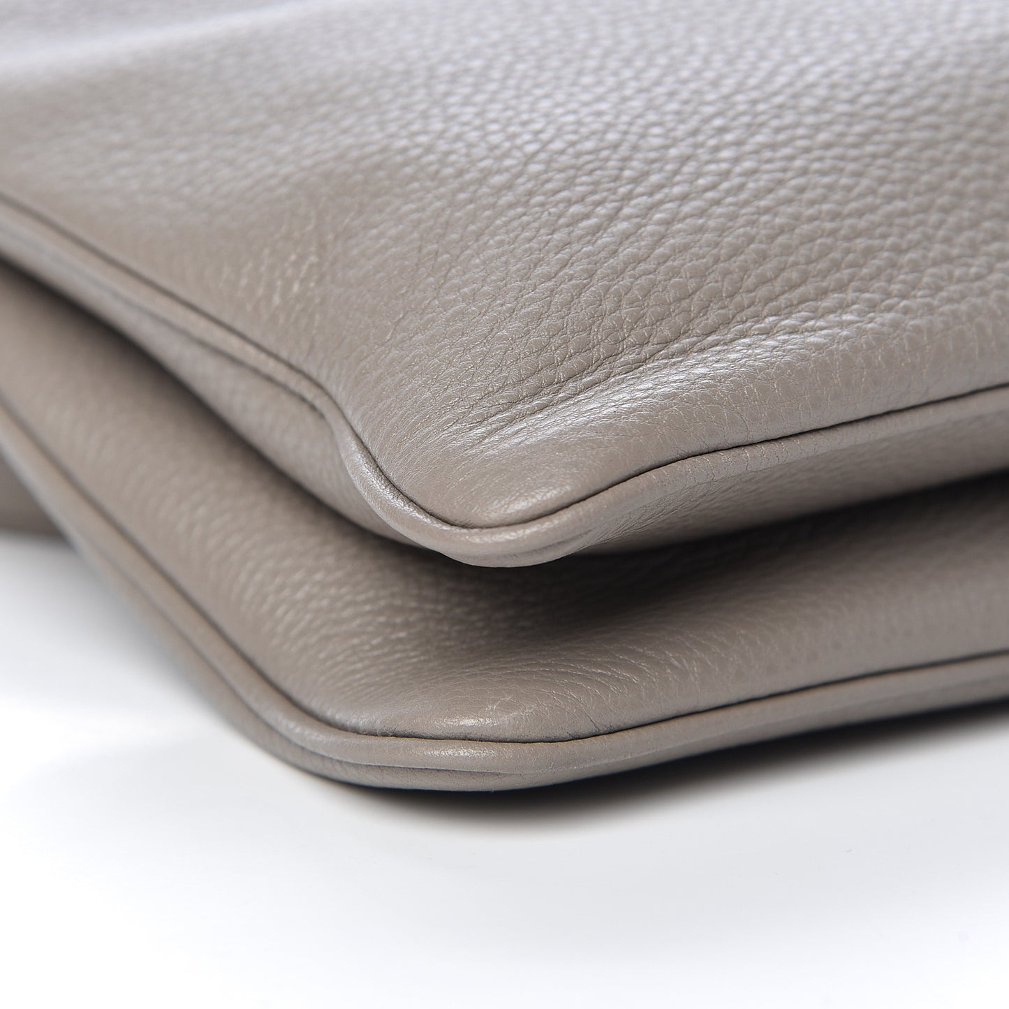 Vitello Phenix Double Zip Crossbody Bag Argilla