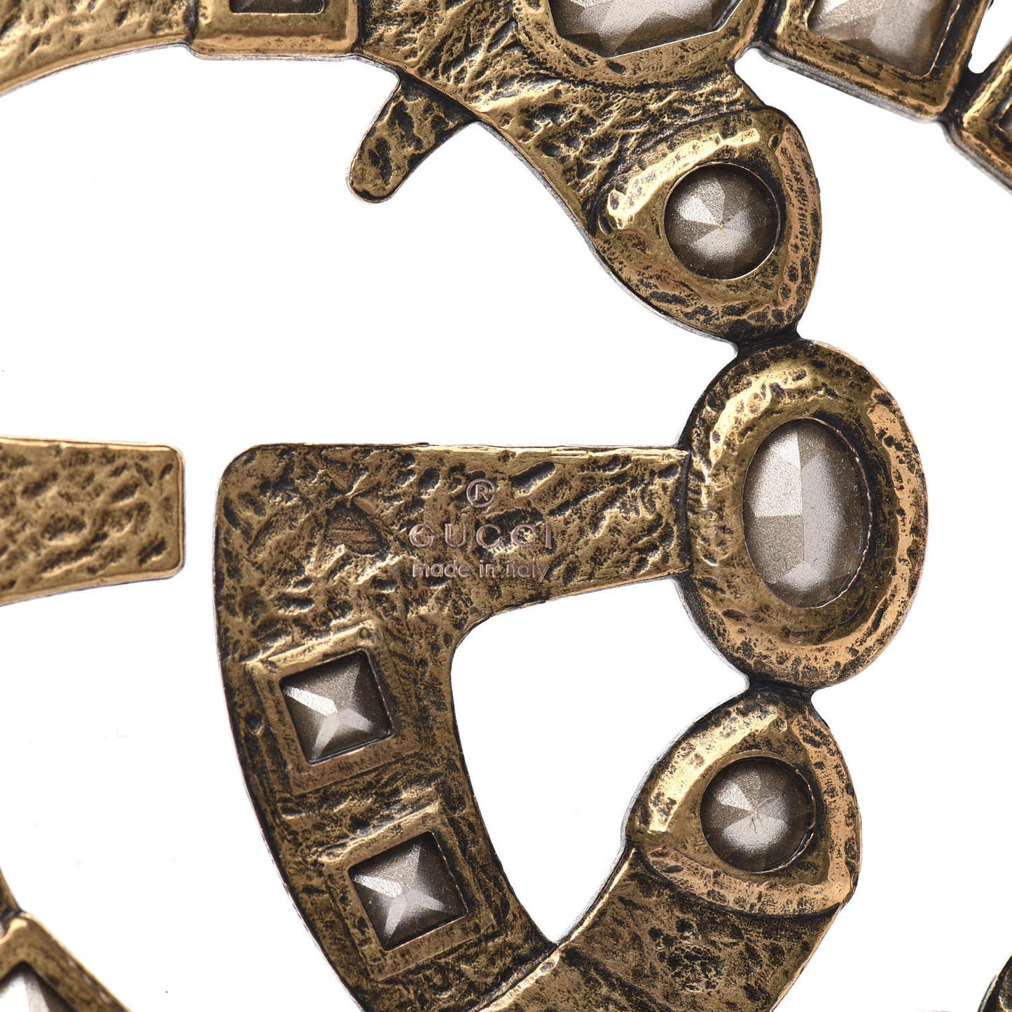 Crystal Marmont Necklace Aged Gold Multicolor