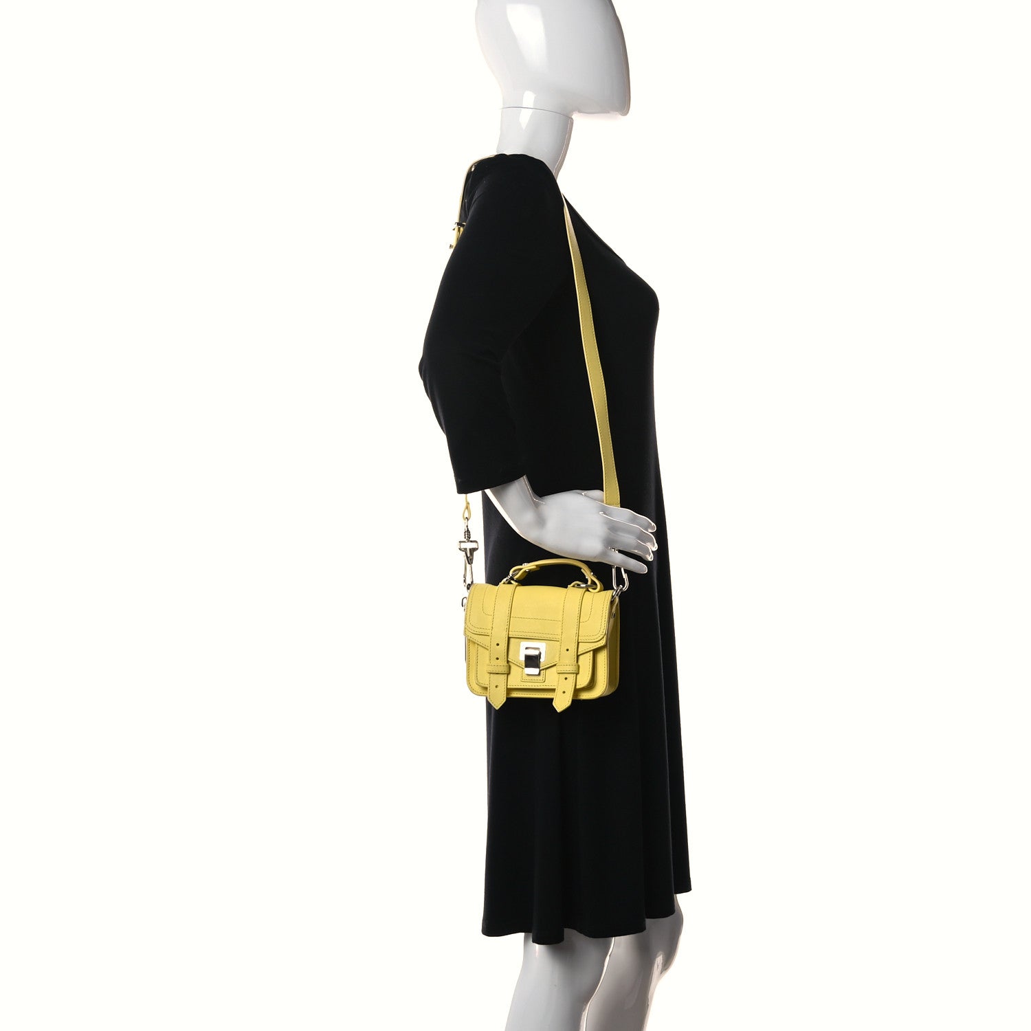 Proenza Schouler Lambskin Micro PS1 Satchel Canary Yellow 3 of 10