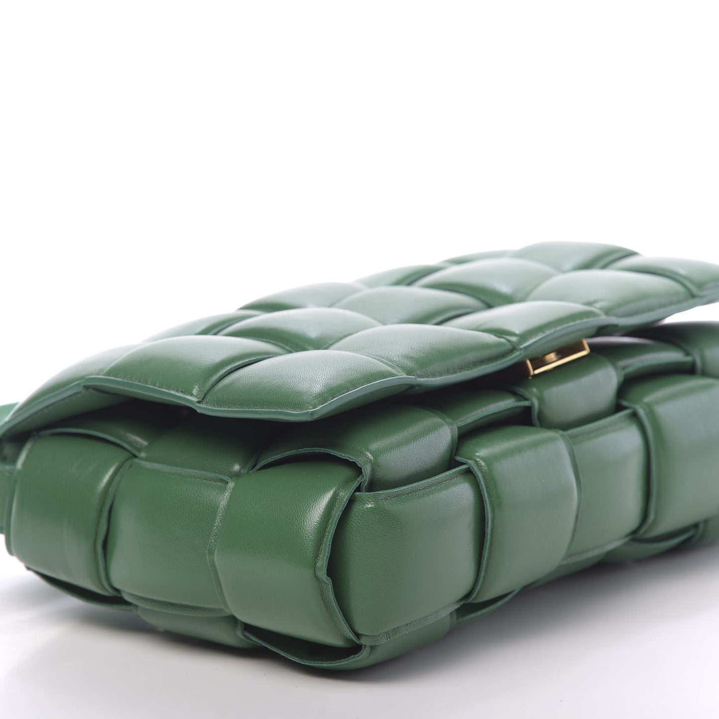 Nappa Maxi Intreccio Padded Cassette Crossbody Bag Racing Green