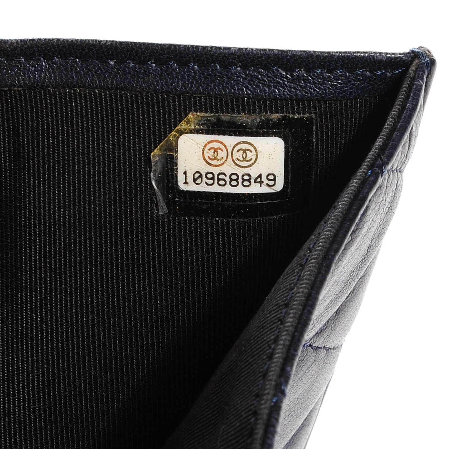 Lambskin French Purse Wallet Navy