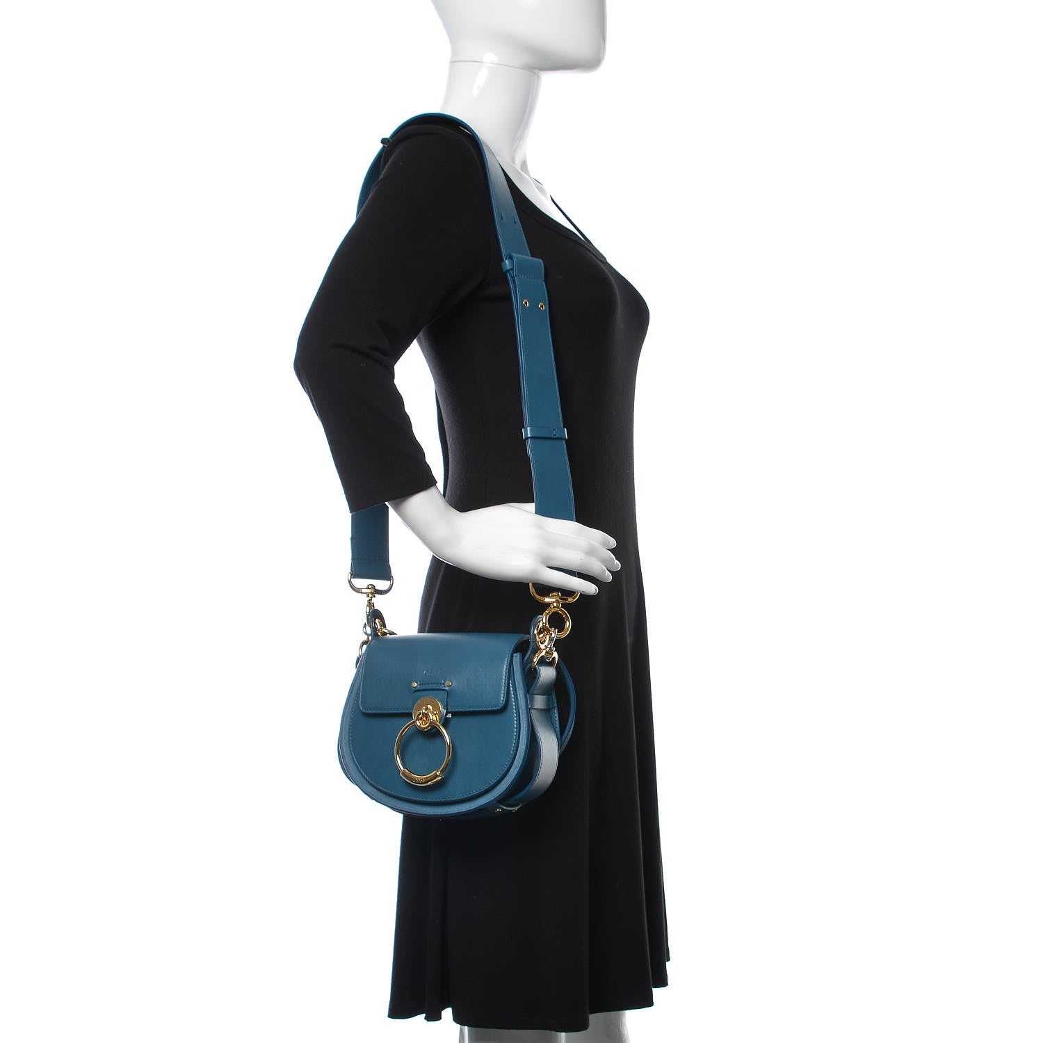 Chloe Calfskin Small Tess Bag Vinyl Blue 2 of 11
