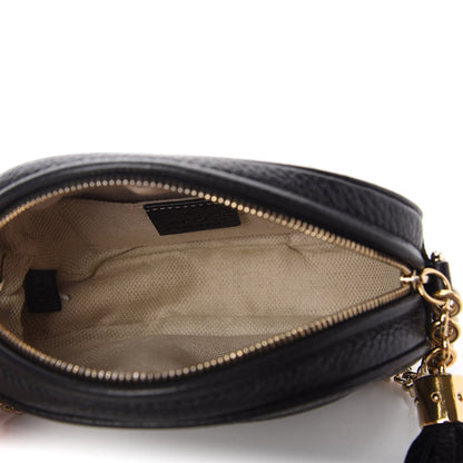 Gucci Pebbled Calfskin Mini Soho Chain Bag Black 5 of 10