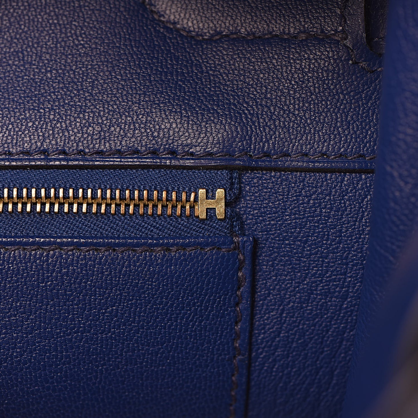 Taurillon Clemence Birkin 35 Bleu Saphir