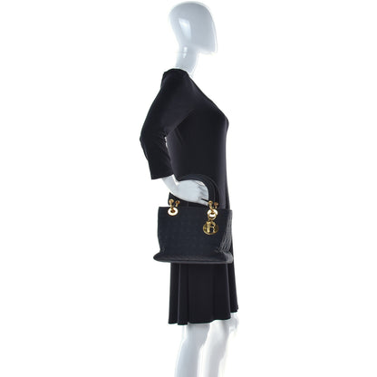 Christian Dior Nylon Cannage Medium Lady Dior Black 2 of 17