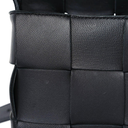 Bottega Veneta Lambskin Maxi Intrecciato Cassette Crossbody Bag Black 20 of 21