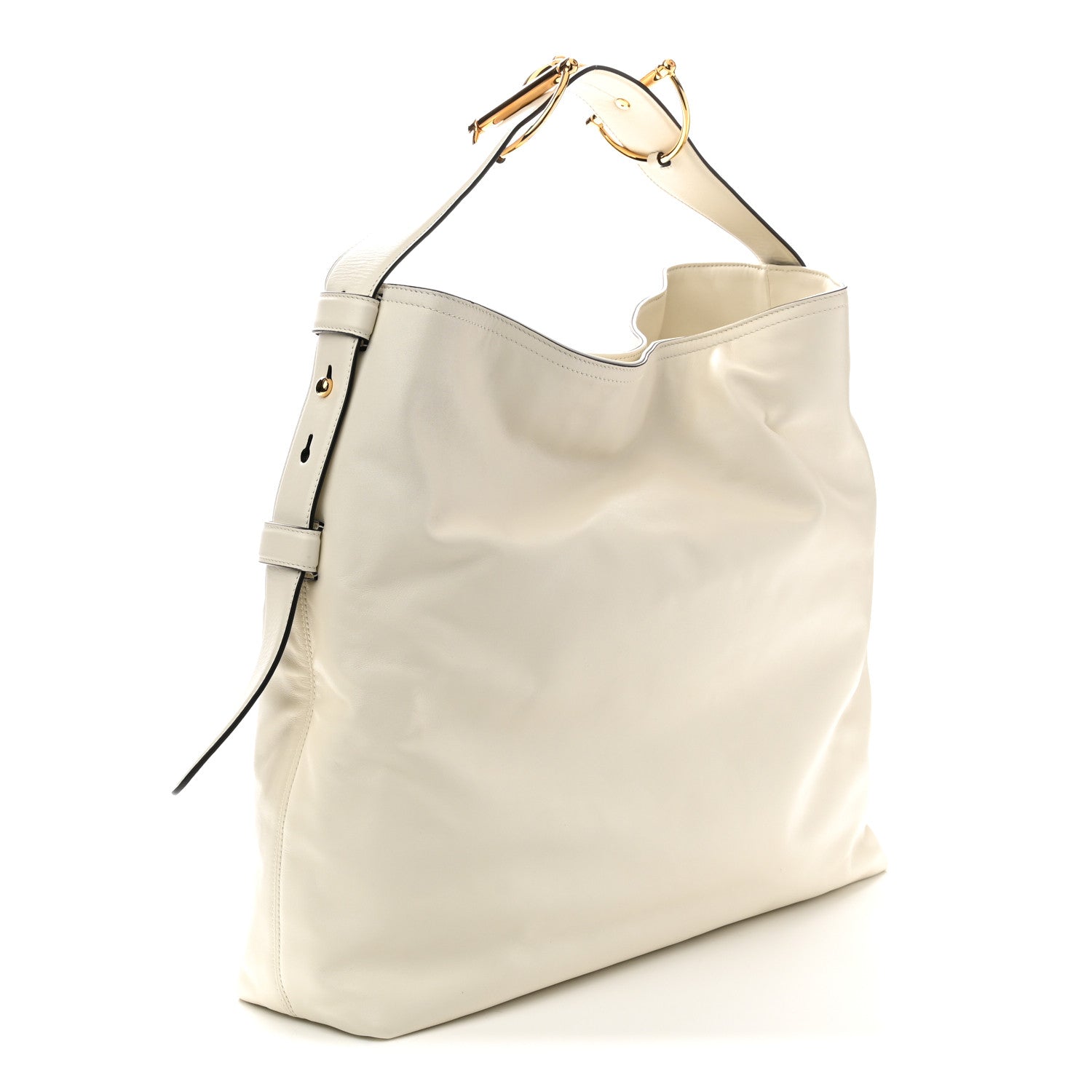 Gucci Calfskin Beatrix Horsebit Large Tote Bag Mystic White 3 of 10