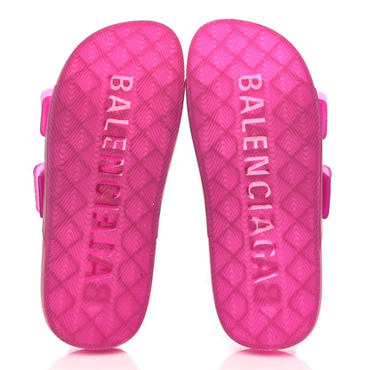 Balenciaga Technical Polyurethane Mallorca Slide Sandals 35 Pink 5 of 8