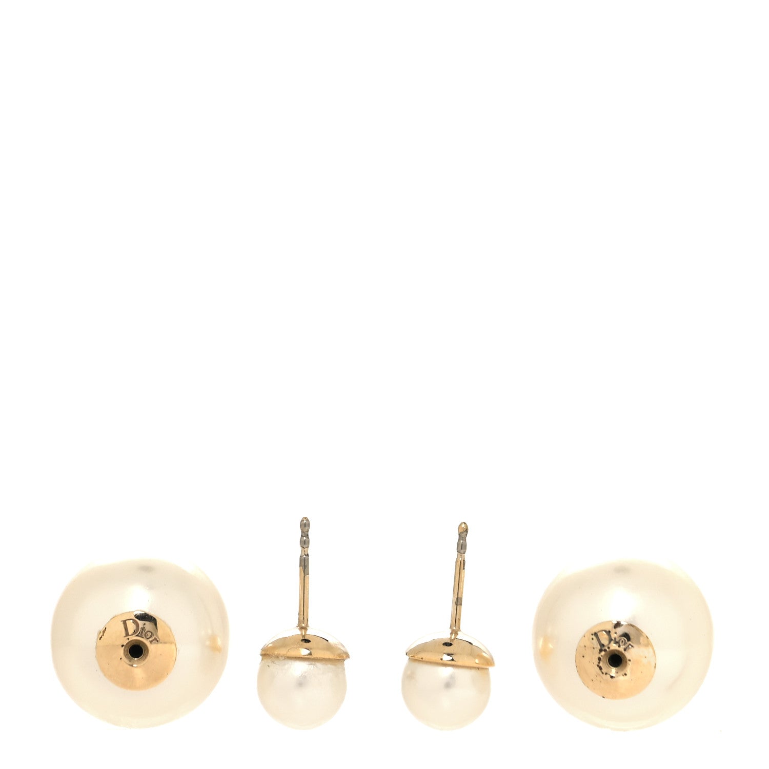 Christian Dior Pearl Mise En Dior Tribal Earrings Gold 3 of 5