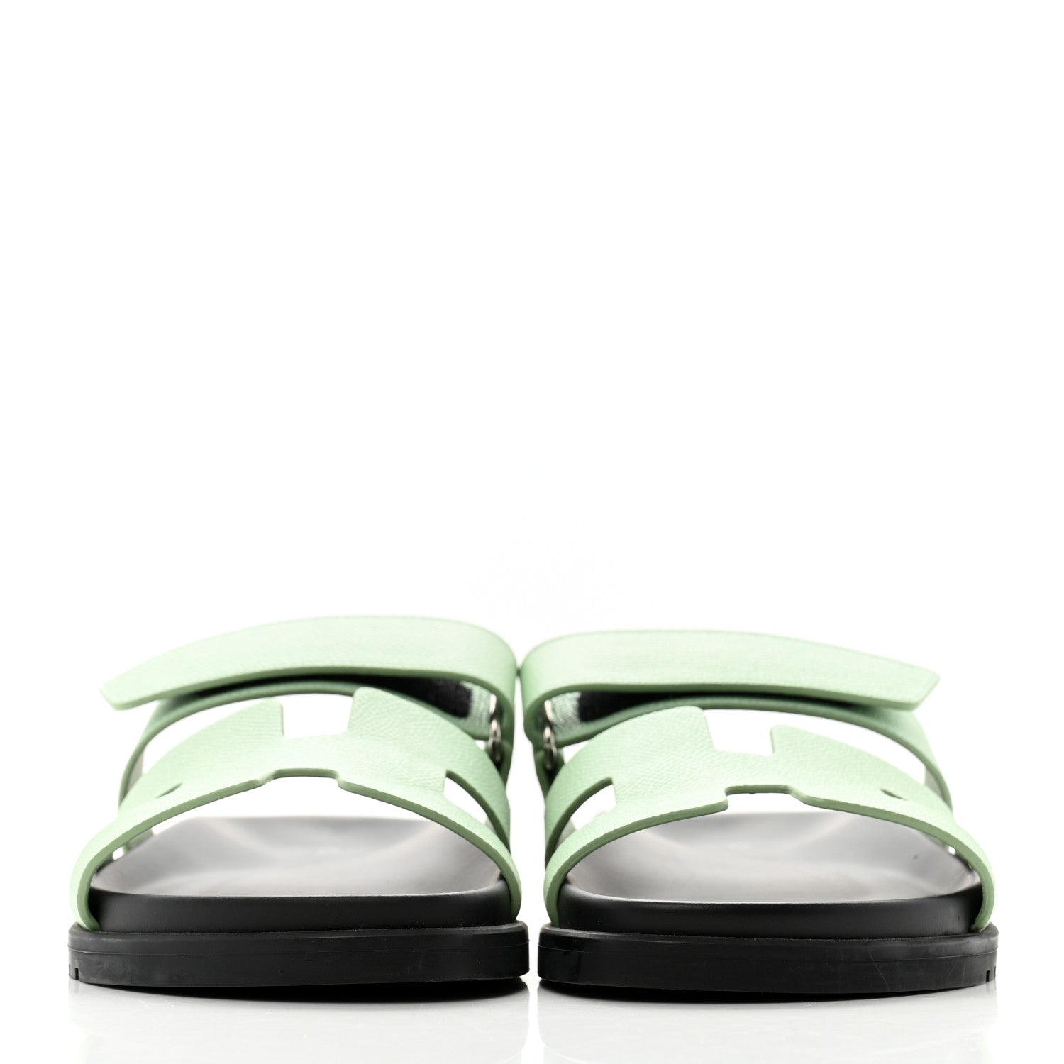 Hermes Epsom Womens Chypre Sandals 39 Vert Jade 3 of 10