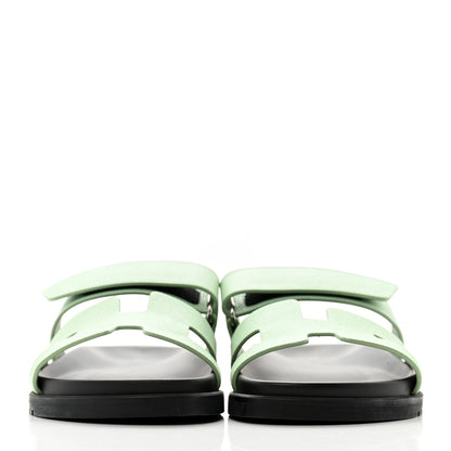 Hermes Epsom Womens Chypre Sandals 39 Vert Jade 3 of 10