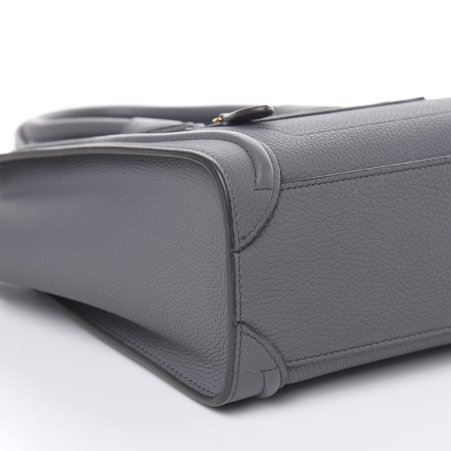 Drummed Calfskin Nano Luggage Kohl
