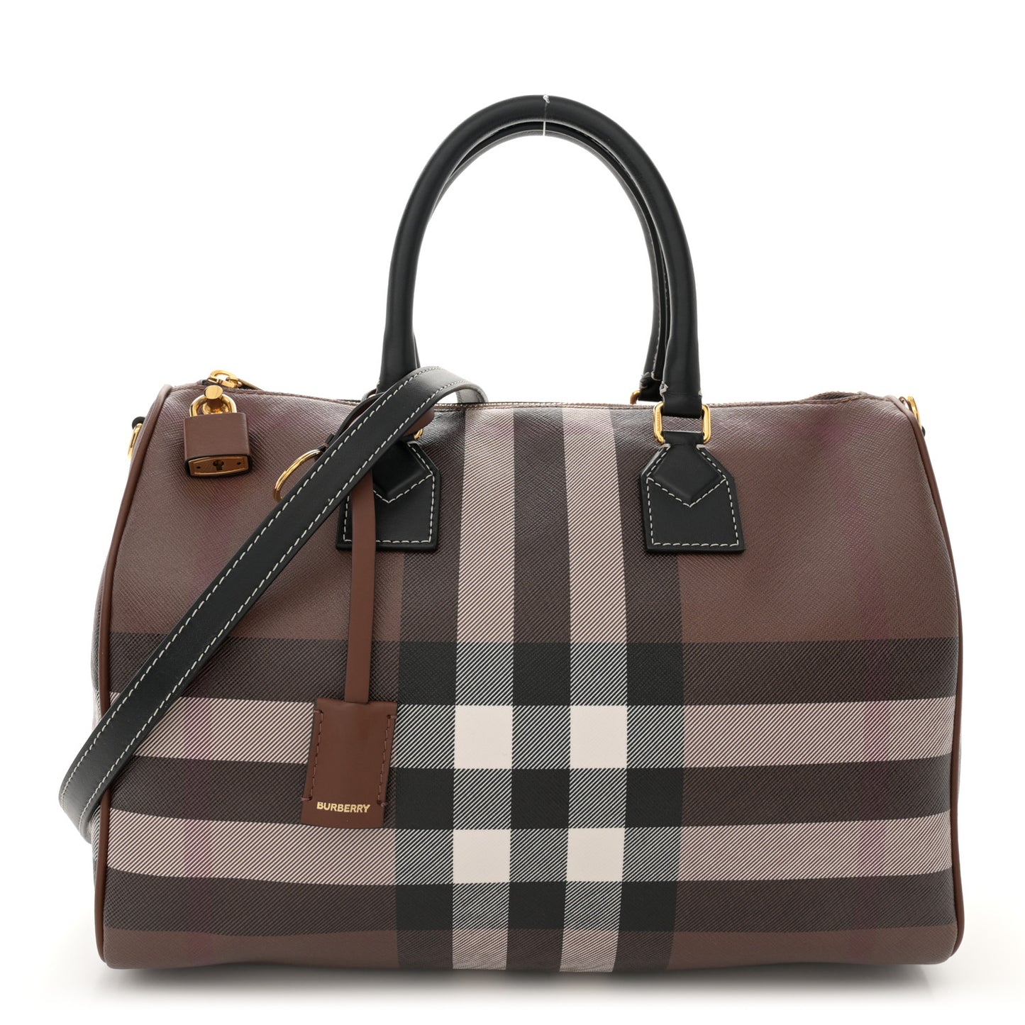 E-canvas Check Bowling Bag Dark Birch Brown