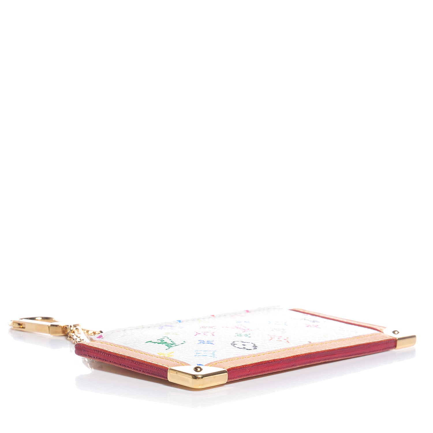 Louis Vuitton Monogram Multicolor Key Pouch White 4 of 7