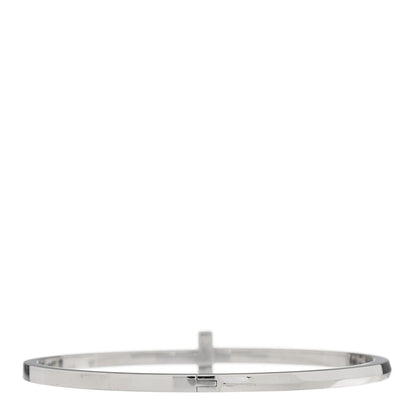Tiffany 18K White Gold Narrow T T1 Hinged Bangle Bracelet 2 of 3