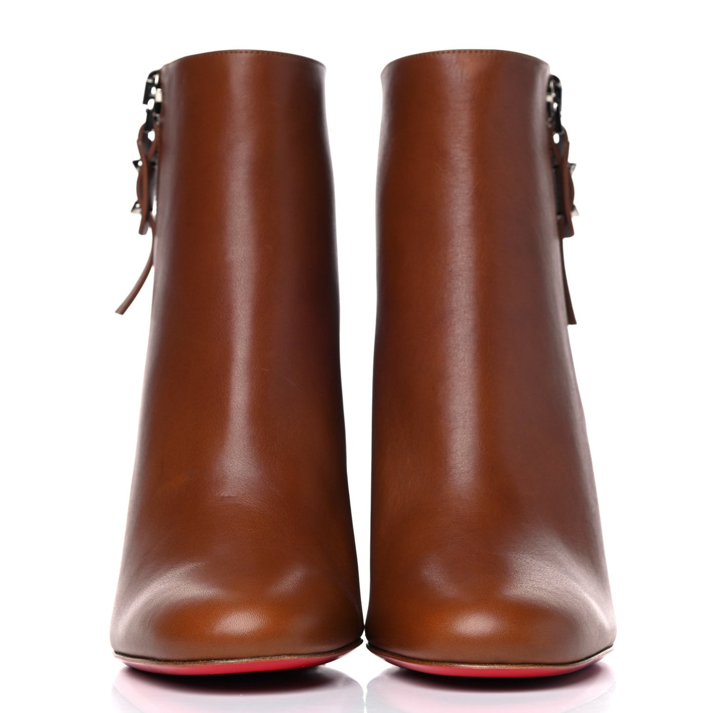 Calfskin Ziptotal 85 Booties 40.5 Cuoio