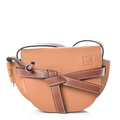 Loewe Grained Calfskin Mini Gate Crossbody Bag Caramel Pecan 1 of 6